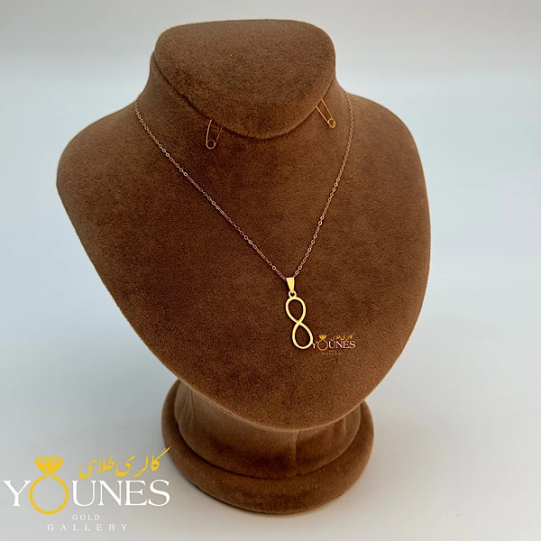 آویز بی نهایت ساده طلا لیزری